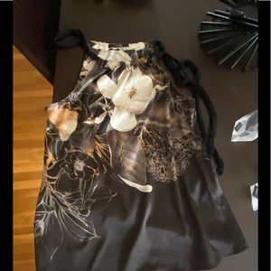 Tahari black blouse, size large